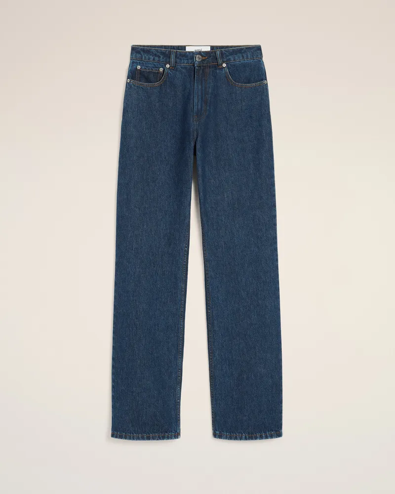 AMI Paris Large-Fit-Jeans aus blauer Baumwolle Blau für Damen Indigo
