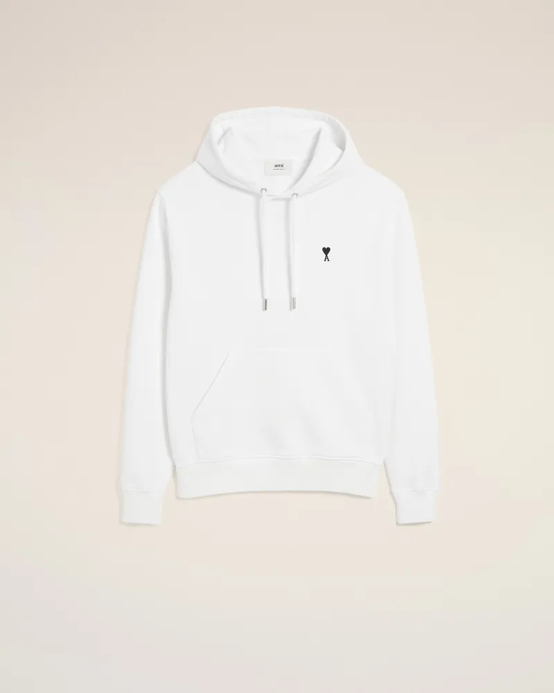 AMI Paris Ami De Coeur Kapuzenpullover aus weißer Baumwolle Weiß für Herren Weiss