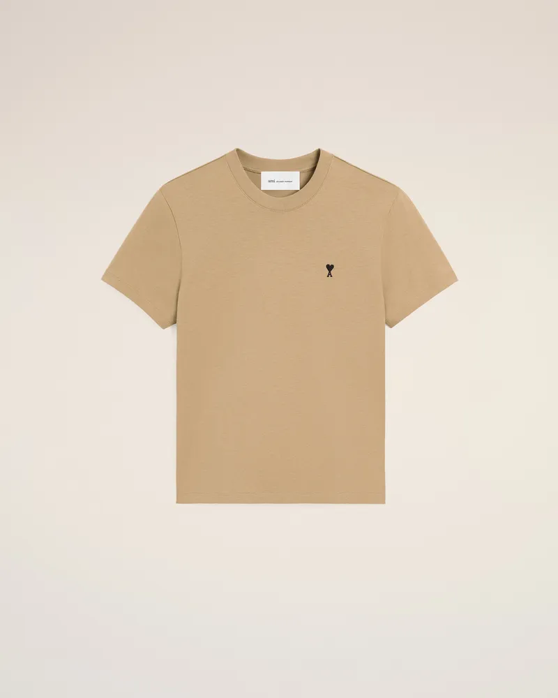 AMI Paris Ami de Coeur T-Shirt aus beigefarbener Baumwolle Beige für Herren Beige