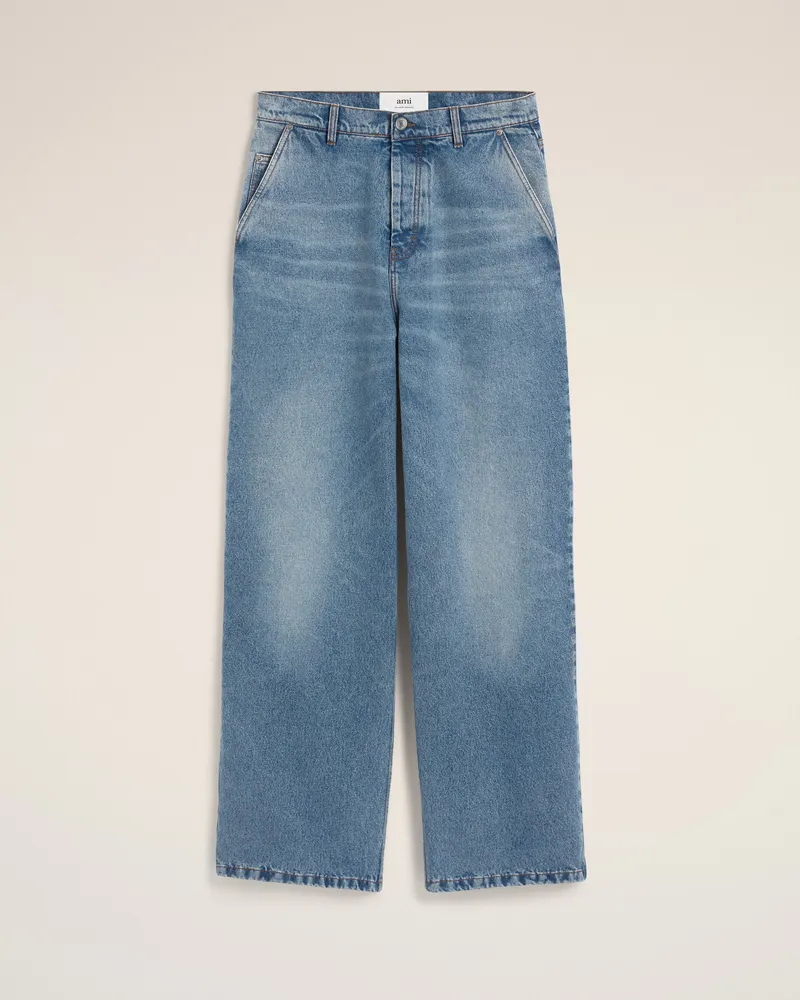 AMI Paris Wide-Fit-Jeans aus blauer Baumwolle Blau für Herren Blau
