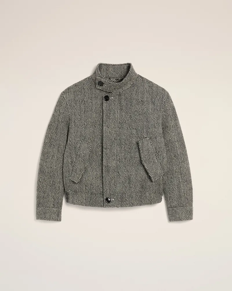 AMI Paris Harrington Blouson aus schwarzer, wattierter Wolle Schwarz - Größe Unisex Schwarz