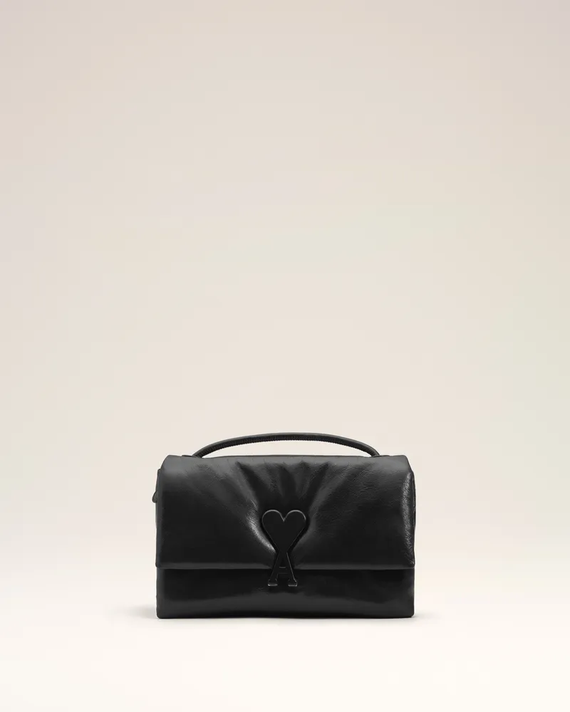 AMI Paris Voulez-Vous Tasche aus schwarzem Rindsleder Schwarz Unisex Schwarz