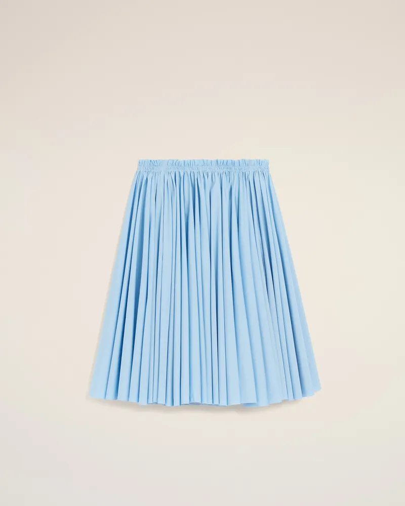 AMI Paris Blauer Baumwollrock in Midi-Länge mit Blütenform Weiß für Damen Cashmere