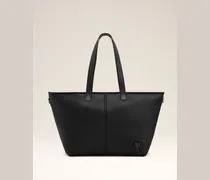 Kleine Marcel Einkaufstasche aus schwarzem Nylon Schwarz Unisex