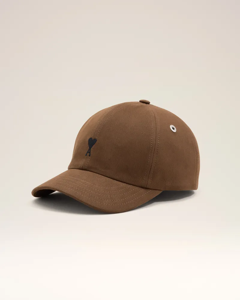 AMI Paris Ami de Coeur Cap aus brauner Baumwolle Braun - Größe Unisex Schokoladenbraun