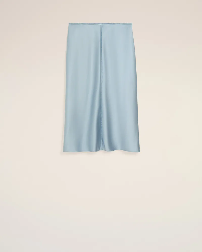 AMI Paris Blauer Midirock mit unversäuberten Kanten Blau für Damen Sky