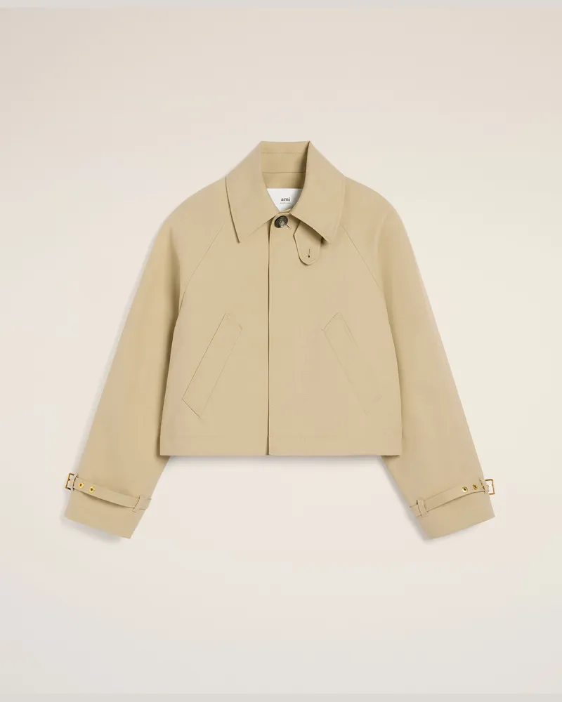 AMI Paris Beige Jacke mit Knöpfen aus Baumwolle Gelb - Größe für Damen Ginger