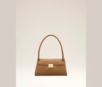 Kleine Mimi Tasche aus braunem Rindsleder Braun Unisex