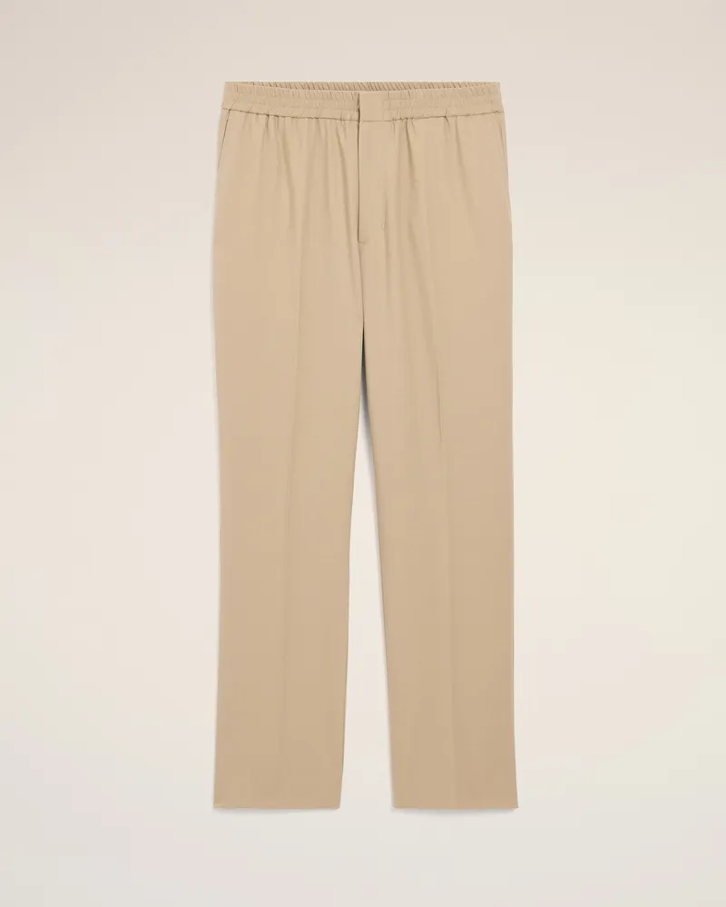 AMI Paris Hose aus beigefarbener Wolle mit elastischem Taillenbund Beige für Herren Taupegrau