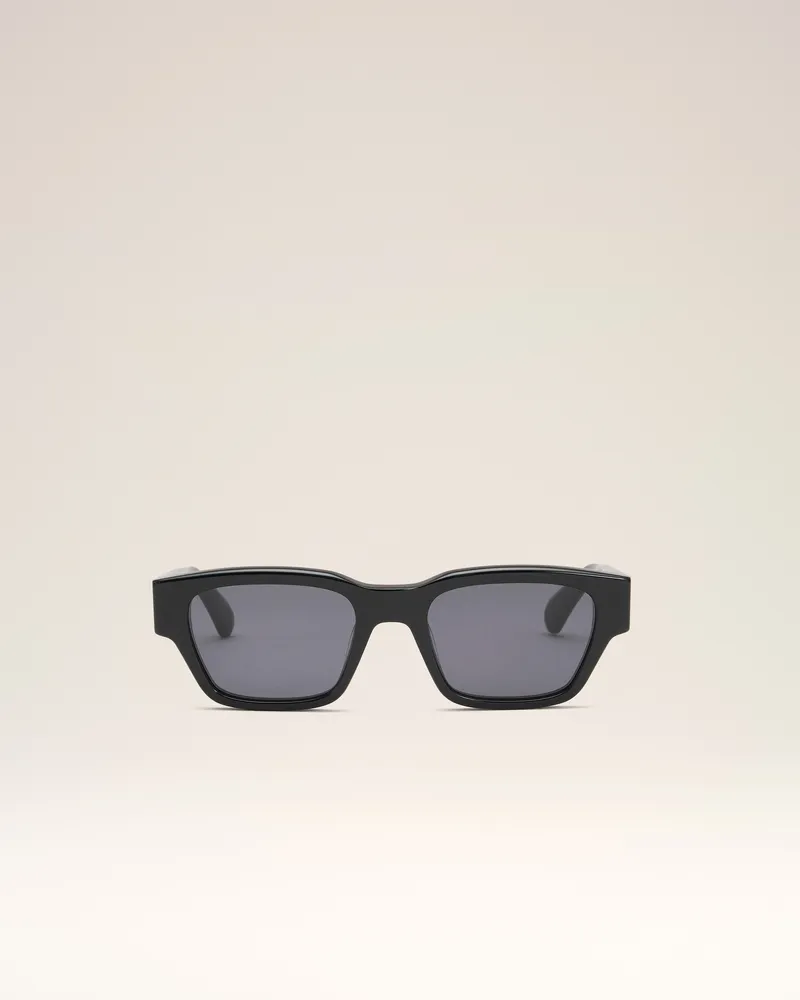 AMI Paris 75009 Sonnenbrille aus schwarzem Acetat Schwarz Unisex Schwarz