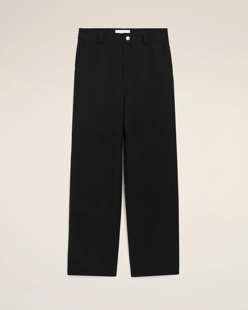 AMI Paris Worker-Hose aus schwarzer Schurwolle Schwarz für Herren Schwarz