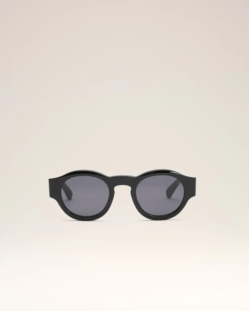 AMI Paris 75002 Sonnenbrille aus schwarzem Acetat Schwarz Unisex Schwarz