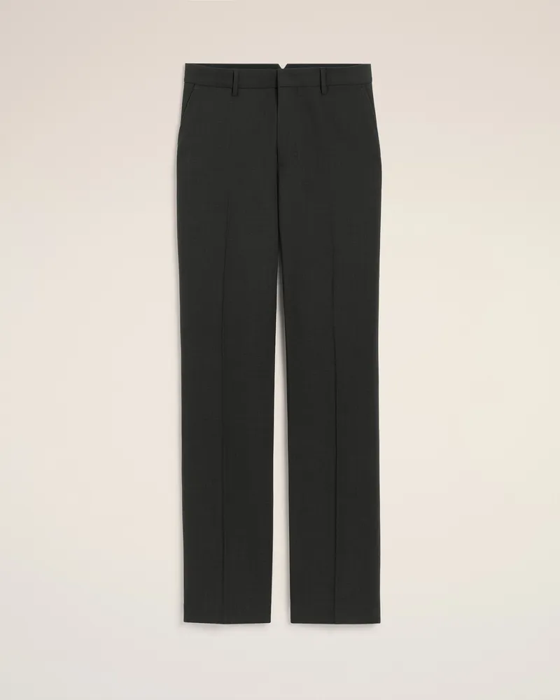 AMI Paris Gerade Hose aus schwarzer Wolle Grau für Herren Anthrazit