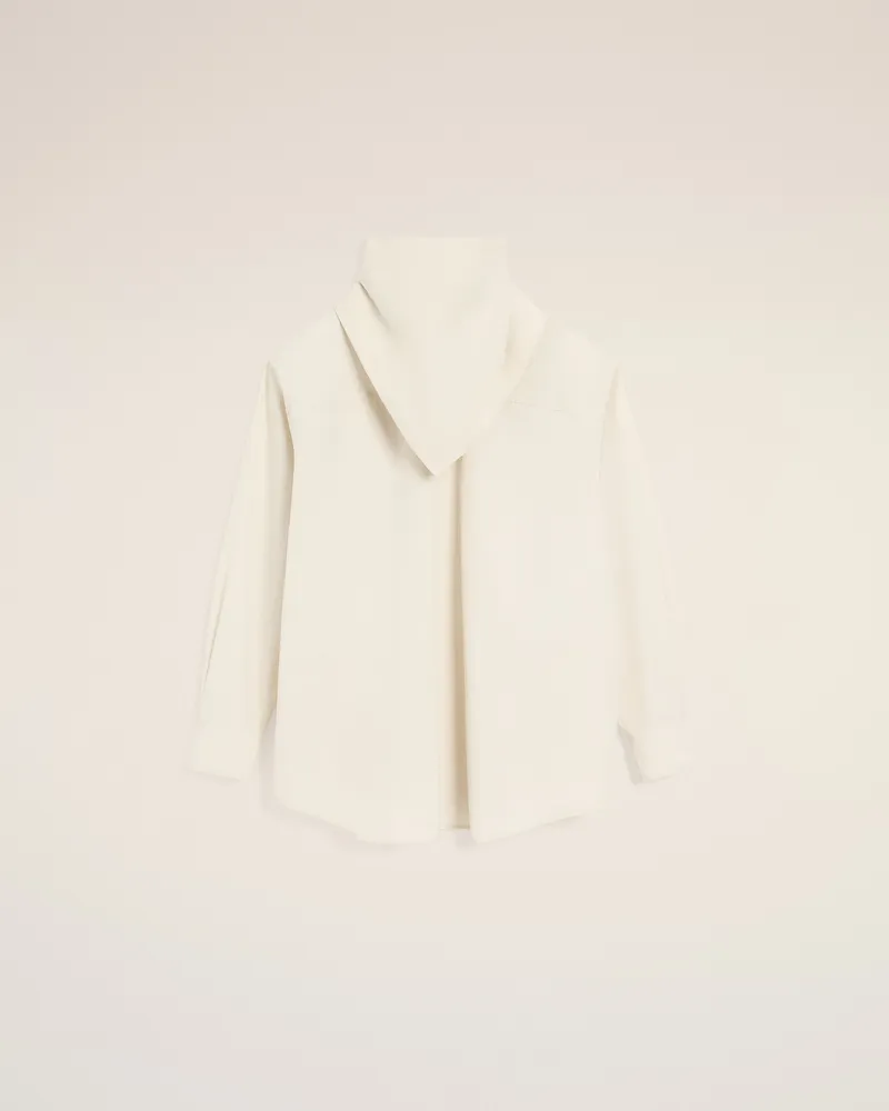 AMI Paris Langärmelige Bandana-Bluse aus weißer Baumwolle Weiß Unisex Ivory