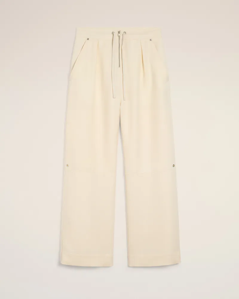 AMI Paris Hose mit Reißverschluss aus weißer Wolle Weiß für Herren Ivory
