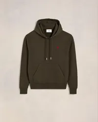 AMI Paris Roter Ami de Cœur Hoodie Braun Dunkelkaffee