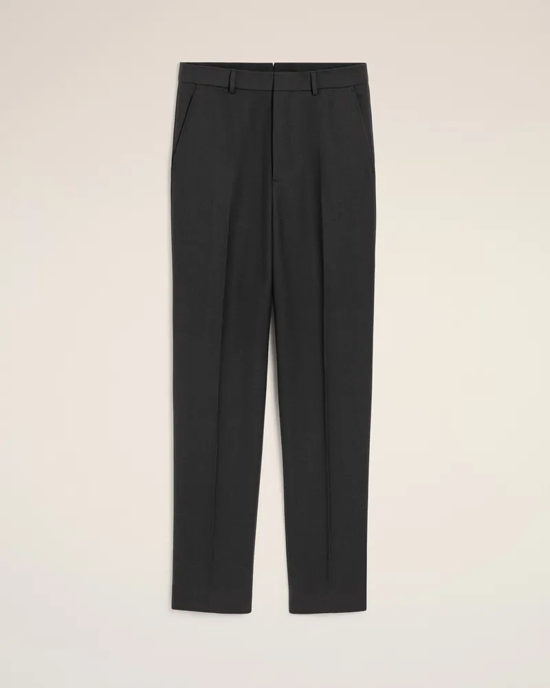 AMI Paris Weite Hose aus schwarzer Wolle Grau für Herren Anthrazit