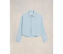 Cropped Hemd Blau