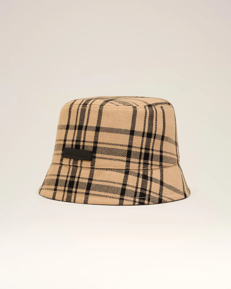 AMI Paris Kartierter Fischerhut aus Wolle in Braun Braun Unisex Camel