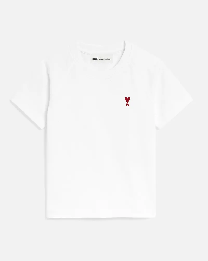 AMI Paris Ami de Coeur T-Shirt aus weißer Baumwolle Weiß - Größe Unisex Weiss