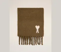 Ami De Coeur Schal aus Alpakawolle in Braun und Off-White Braun Unisex