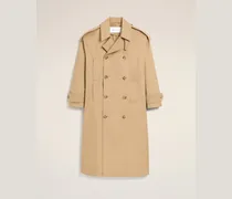 Beiger Trenchcoat aus Baumwolle Beige Unisex