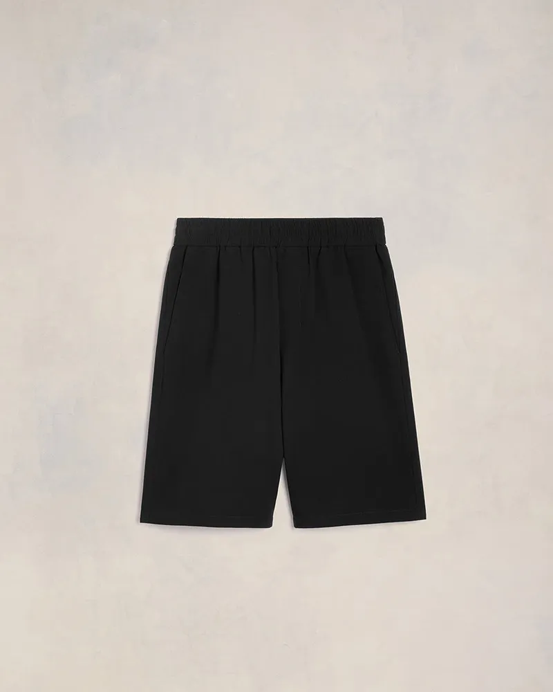 AMI Paris Bermudashorts mit elastischem Bund Schwarz Schwarz