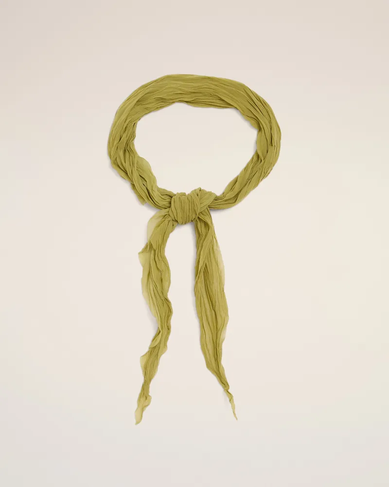 AMI Paris Grüne geknitterte Gavroche aus Polyester Grün Unisex Matcha