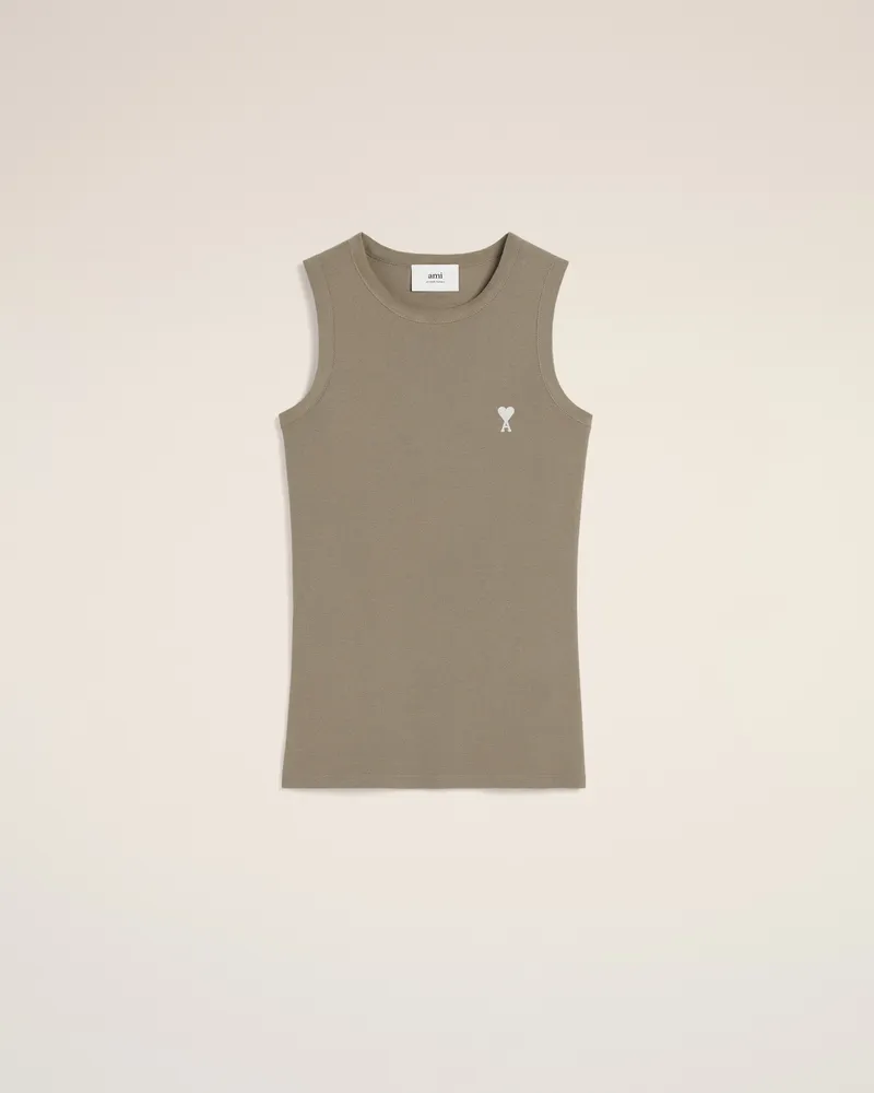 AMI Paris Ami de Coeur Tanktop aus gerippter Baumwolle in Grün Grün für Herren Laurel
