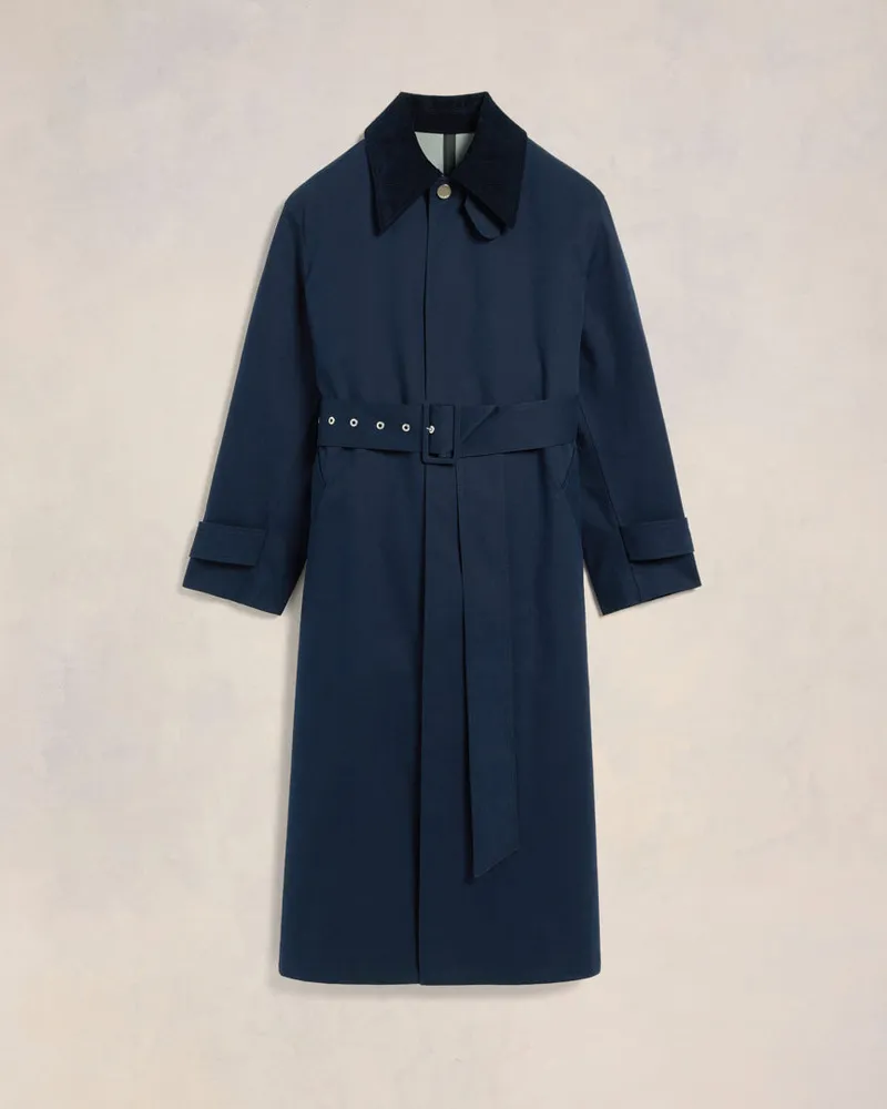 AMI Paris Regenmantel mit Gürtel Blau - Größe Unisex Marineblau