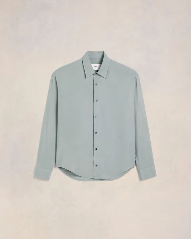 AMI Paris Hemd mit Kastenschnitt Blau - Größe Unisex Ton