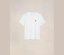Ami de Coeur T-Shirt aus weißer Bio-Baumwolle Weiß Unisex