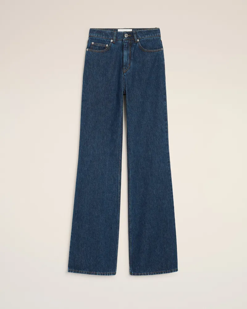 AMI Paris Blaue Flare-Fit-Jeans aus Baumwolle Blau für Damen Indigo