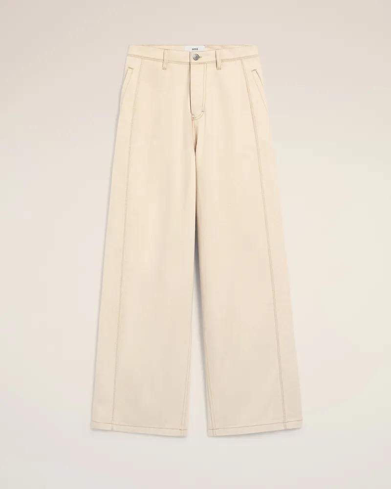 AMI Paris Wide-Fit-Jeans aus weißer Baumwolle  Weiß für Herren Off-weiss