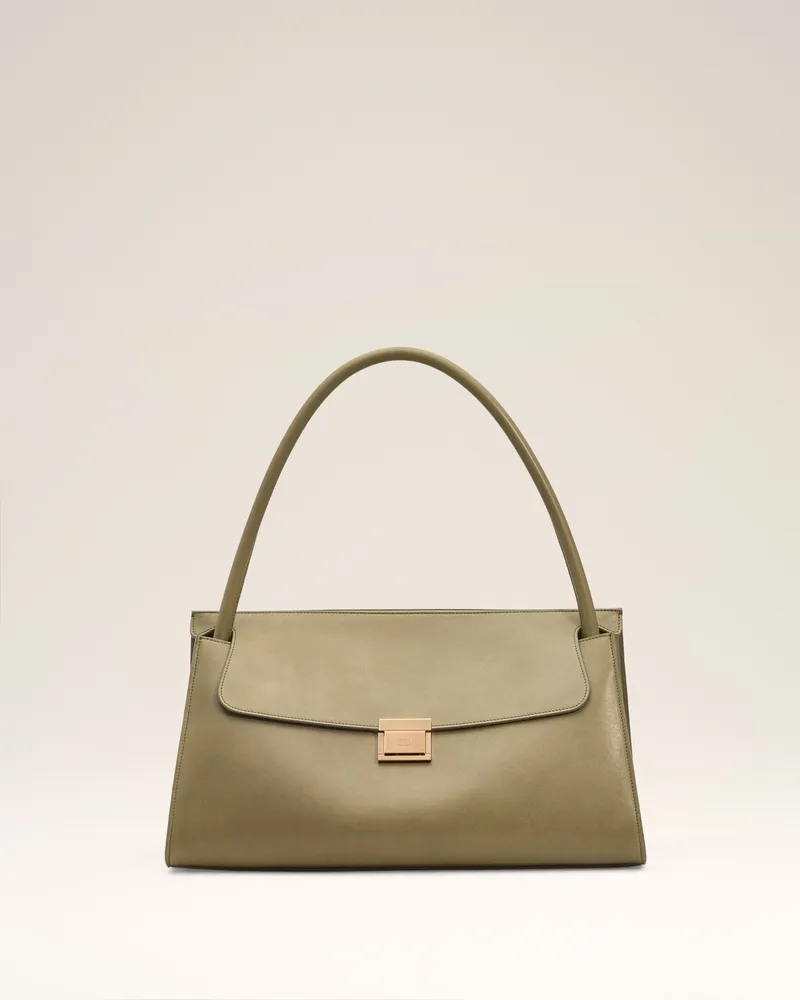 AMI Paris Mimi Tasche aus grünem Glattleder Grün Unisex Bronze