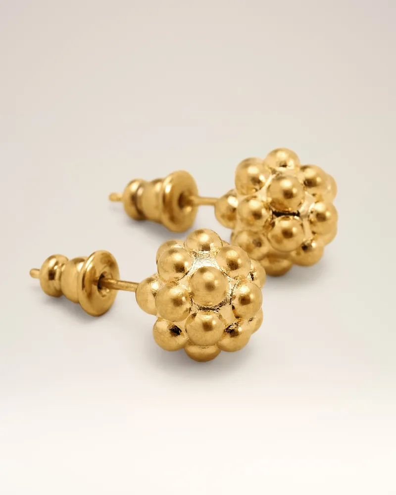AMI Paris Perlenohrstecker aus Messing in Gold Gelb - Größe Unisex Gold
