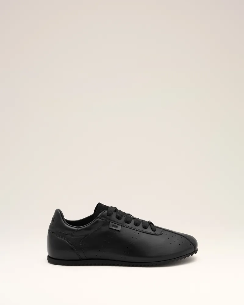 AMI Paris Weiche Sneaker aus schwarzem Rindsleder Schwarz Unisex Schwarz
