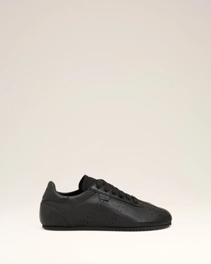 AMI Paris Soft Sneakers aus schwarzem Kalbsleder Schwarz Unisex Schwarz