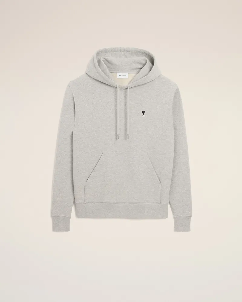 AMI Paris Ami de Coeur Hoodie aus grauer Baumwolle Grau für Herren Heather