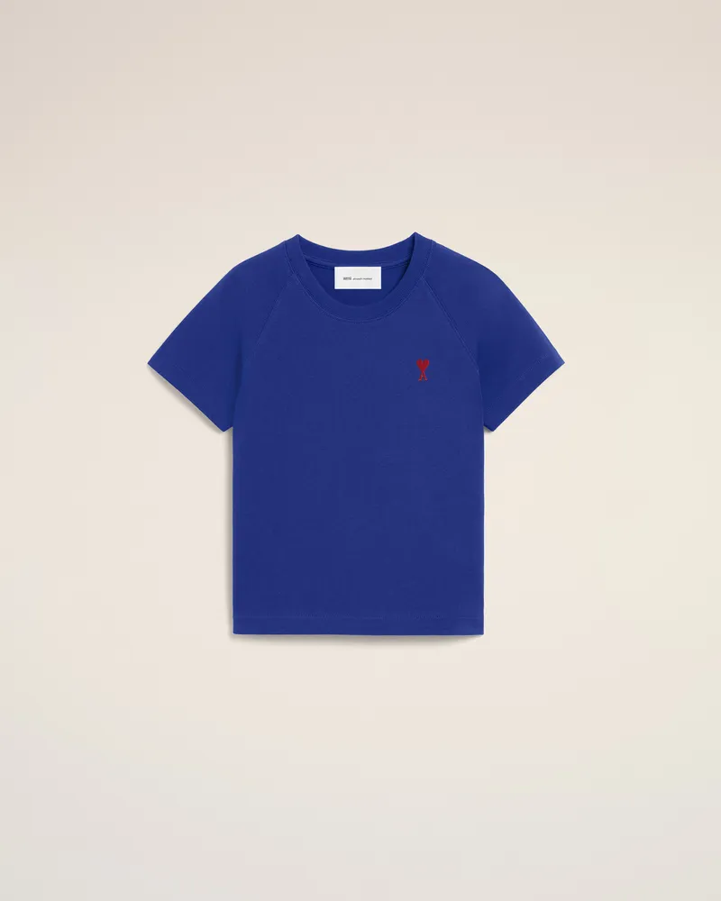 AMI Paris Kinder - Ami de Coeur T-Shirt aus blauer Baumwolle Blau - Größe: 8 Jahre Royal