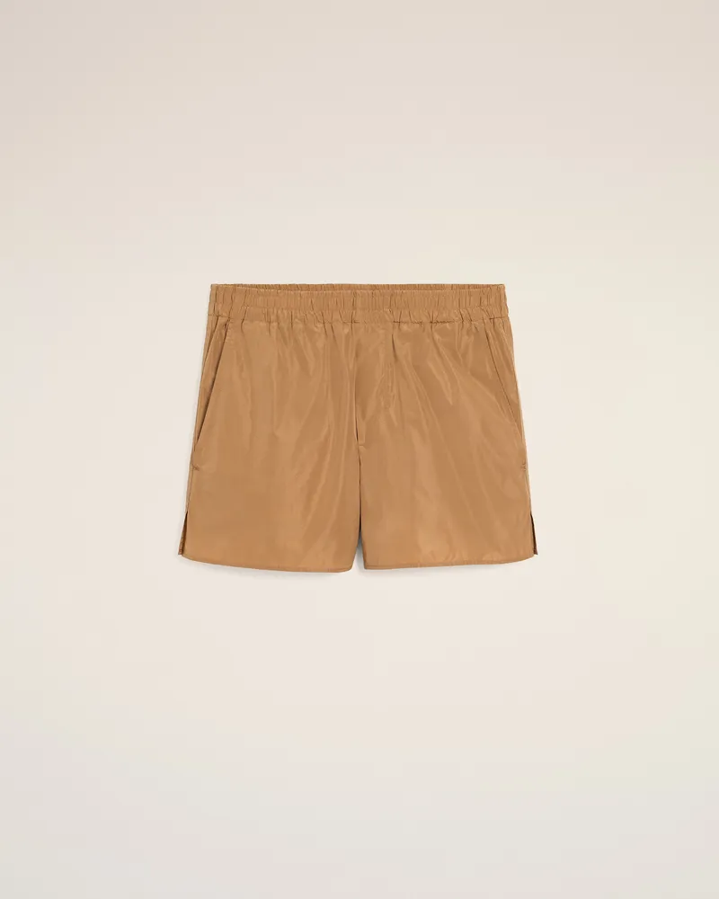 AMI Paris Braune Shorts aus Taft Braun Unisex Camel