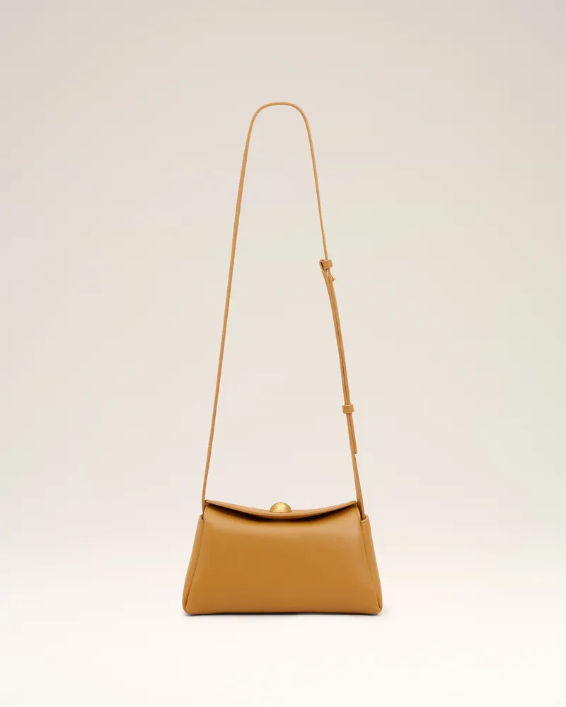 AMI Paris Gelbe Carrousel Tasche aus Rindsleder Gelb Unisex Gelb