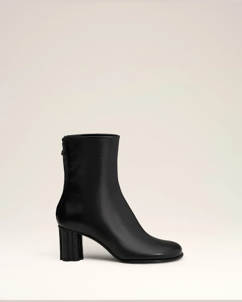 AMI Paris Anatomisch geformte Piano Stiefel aus schwarzem Leder Schwarz für Damen Schwarz