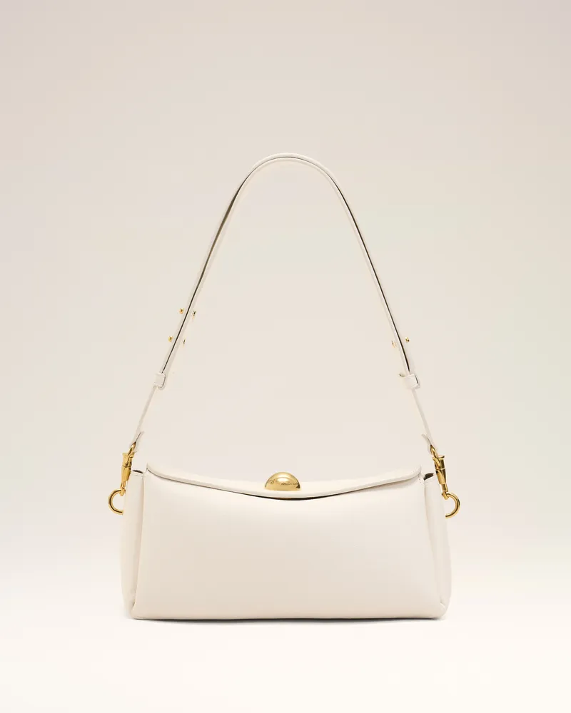 AMI Paris Carrousel Tasche aus weißem Rindsleder Weiß Unisex Weiss