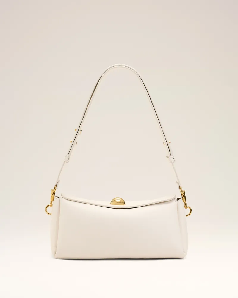 AMI Paris Carrousel Tasche aus weißem Rindsleder Weiß Unisex Weiss