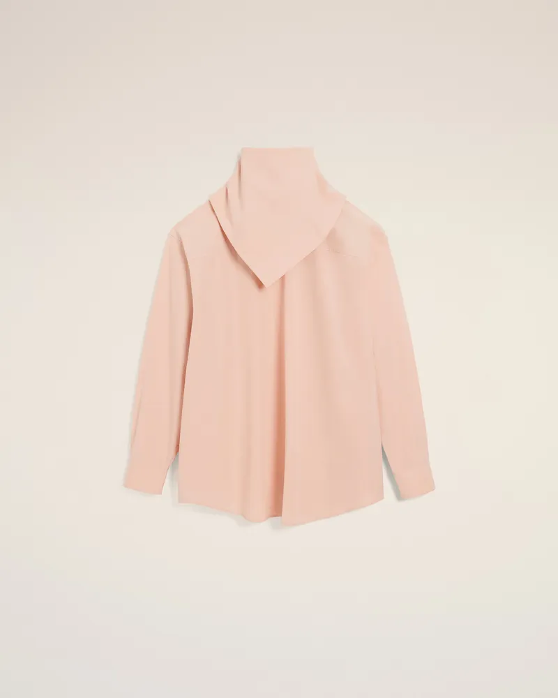 AMI Paris Langärmelige Bandana-Bluse aus rosafarbener Baumwolle Rosa Unisex Powder