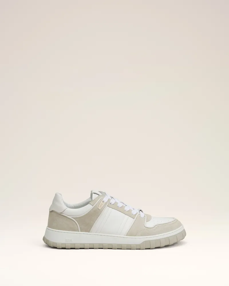 AMI Paris Walk Low-Top-Sneaker aus Leder in Grau Weiß - Größe Unisex Weiss