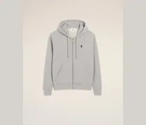 Ami De Coeur Kapuzenpullover aus grauer Baumwolle mit Reißverschluss Grau für Herren