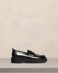 AMI Paris Anatomische Loafer mit Absatz Schwarz Schwarz