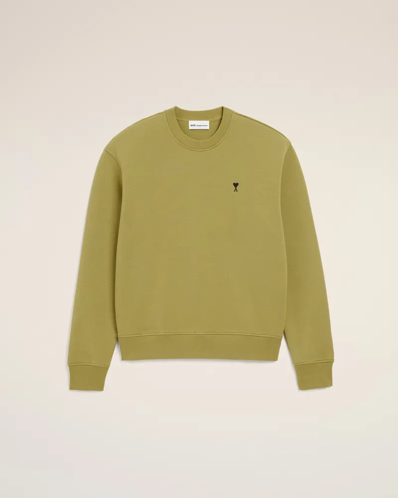 AMI Paris Ami De Coeur Sweatshirt aus grüner Baumwolle Grün für Herren Matcha